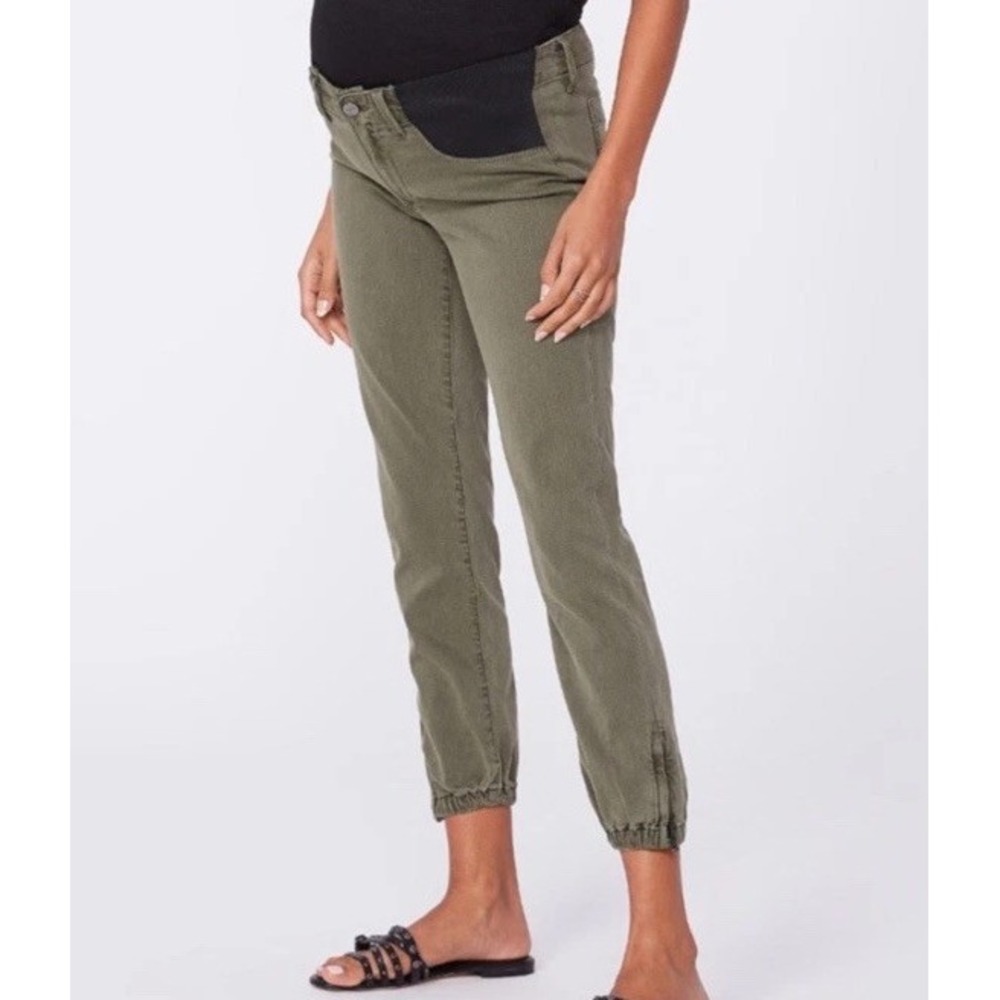 PAIGE Olive Green Maternity Jogger Pants